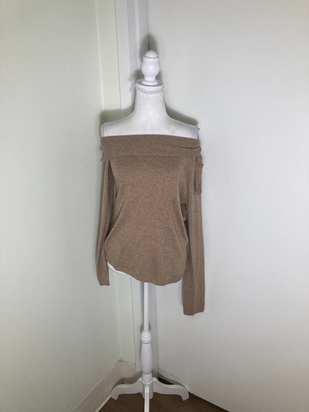 Figue Brown A Symmetrical Neck Sweater Sz m